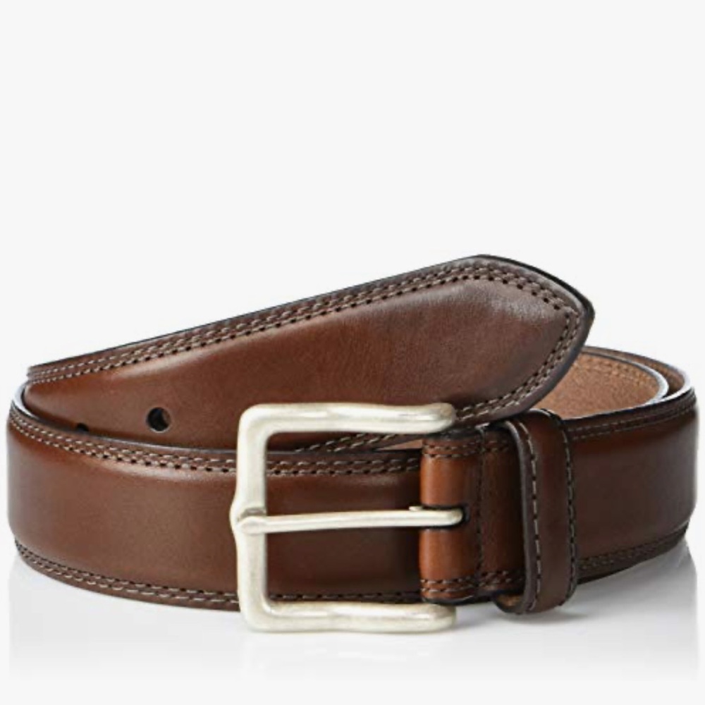 New Allen Edmonds Men's Wide Street Belt Size 44 (Brown)